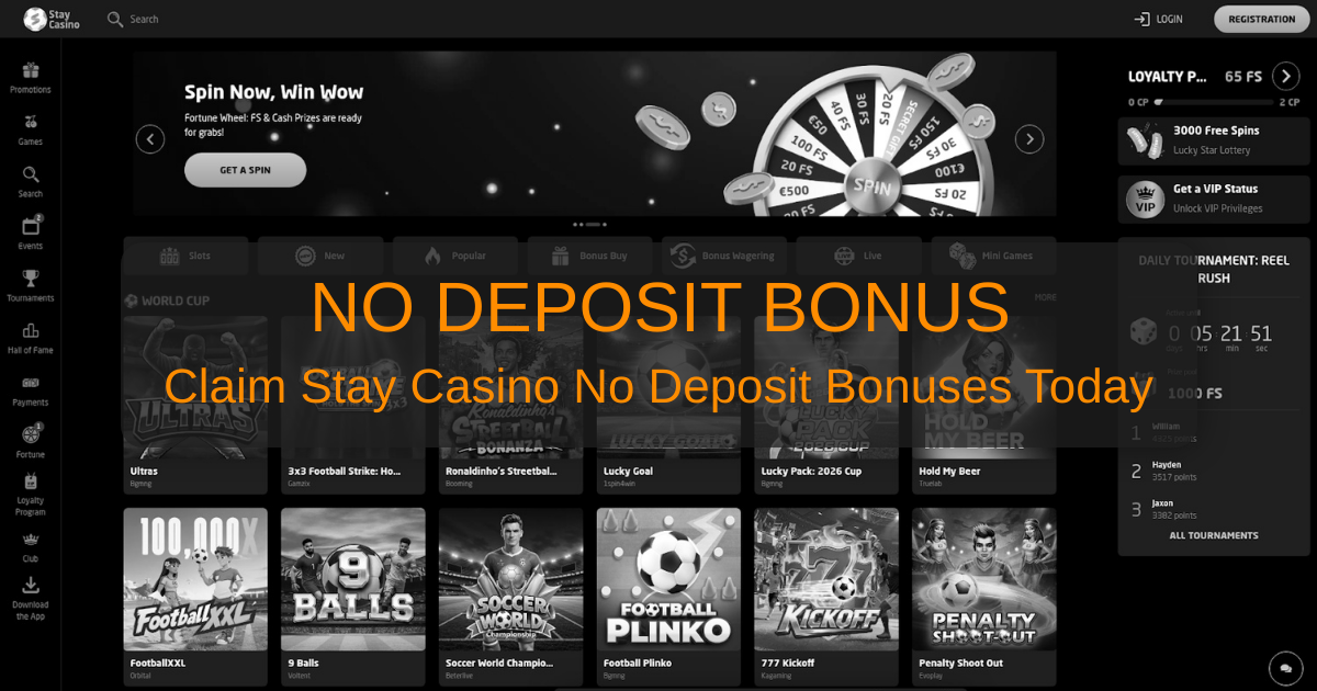 Stay Casino No Deposit Bonuses for Exploring Our Platform